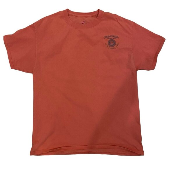 ESPANITA TEQUILA Salmon Pink 100% Cotton Tagless Short Sleeve T-Shirt Size LARGE - Picture 1 of 4